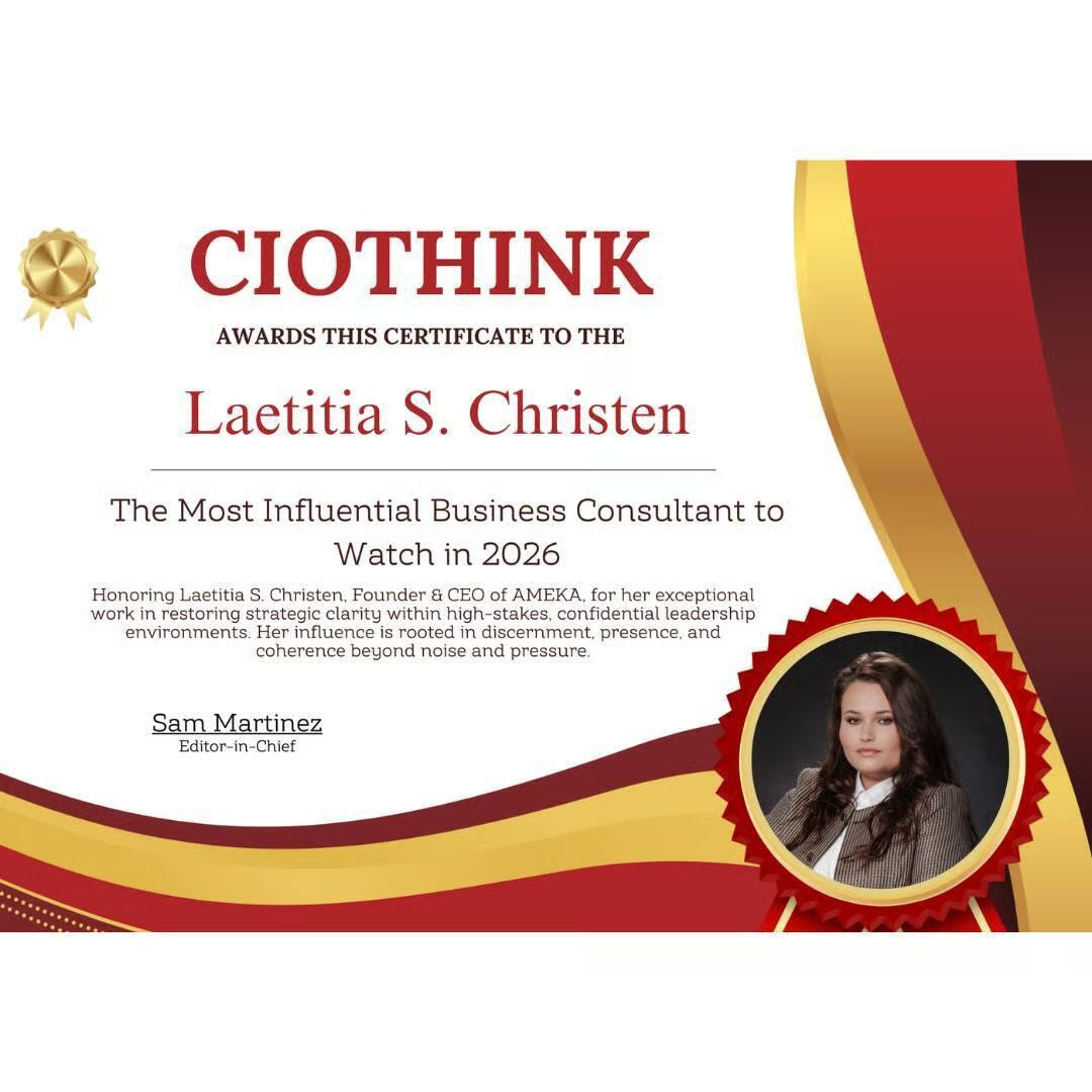Certificat CIOTHINK, Most Influential Business Consultant